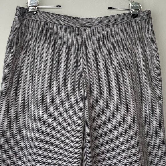 Alfred Dunner Dress Pants Size Large Trousers Herringbone Knit Twee Minimalist - Picture 2 of 6